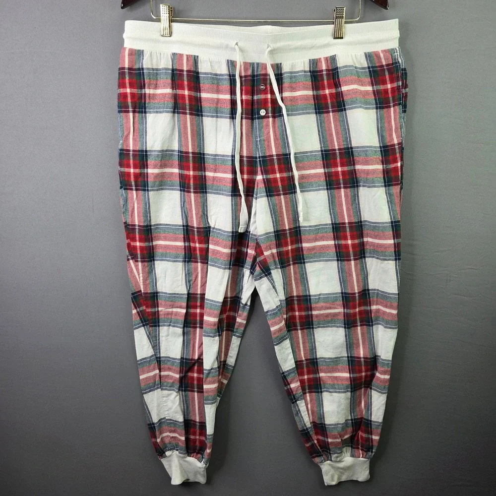 Stars Above Pajama Pants Womens XL Red Plaid Perfectly Cozy Flannel Joggers - Picture 1 of 8